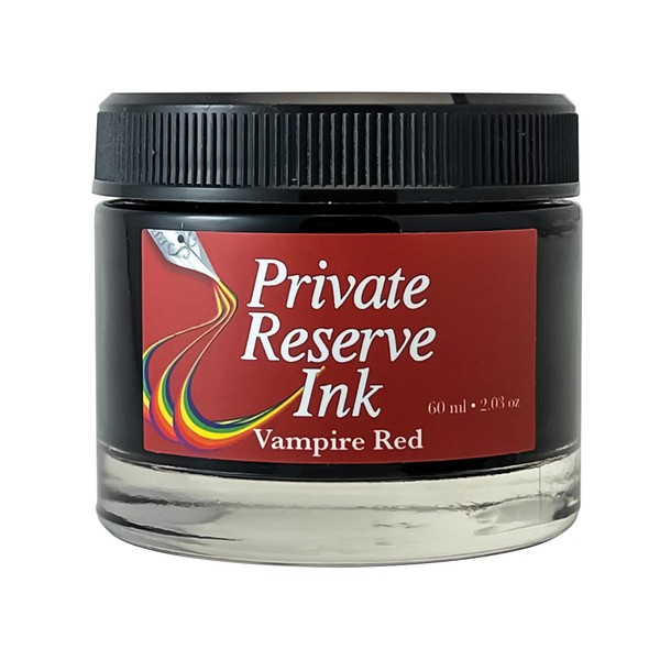 Private Reserve Ink - 60 ml Ink Bottle for Fountain Pen (Vampire Red) (PR17014)