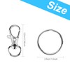 50PCS Metal Lobster Claw Clasp with Key Rings, 25PCS Keychains