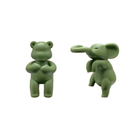 Plant Propagation Friends Leaf Buddy Plant Support for Sprouts Stems Shoots and Cuttings Growth Tool for a Plant Propagation Station Indoor Garden Funny for Plant (Little Bear+Little Elephant, 2)