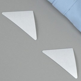 Shirt Collar Stay Transparent Triangle Tape - Anti-Curl White 3ea