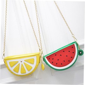 PACKOVE Lemon Shoulder Bag Fruit Bag Lemon Cute Shoulder Bag Girls Shoulder Bag with Chain for Daily Ride, yellow, M