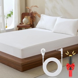 GROUNDINGTIME Grounding Sheets Twin XL, Grounded Bed Sheet 10% Pure Silver Fiber Connected Earth Energy, Fitted Earth Sheets with Grounding Tester-White