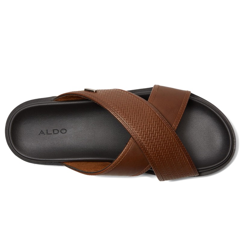 ALDO Men's Mario Flat Sandal, Tan, 10.5