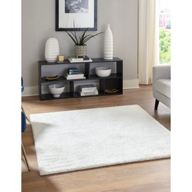 Unique Loom Solo Collection Area Rug - Calabasas (7' 10" Square, Snow White)