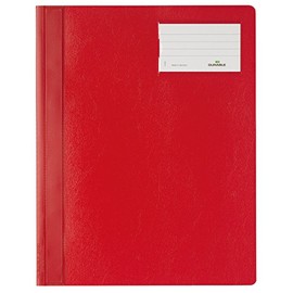 Durable Hunke & Jochheim Folder, Rigid Film, Extra-wide A4, Red