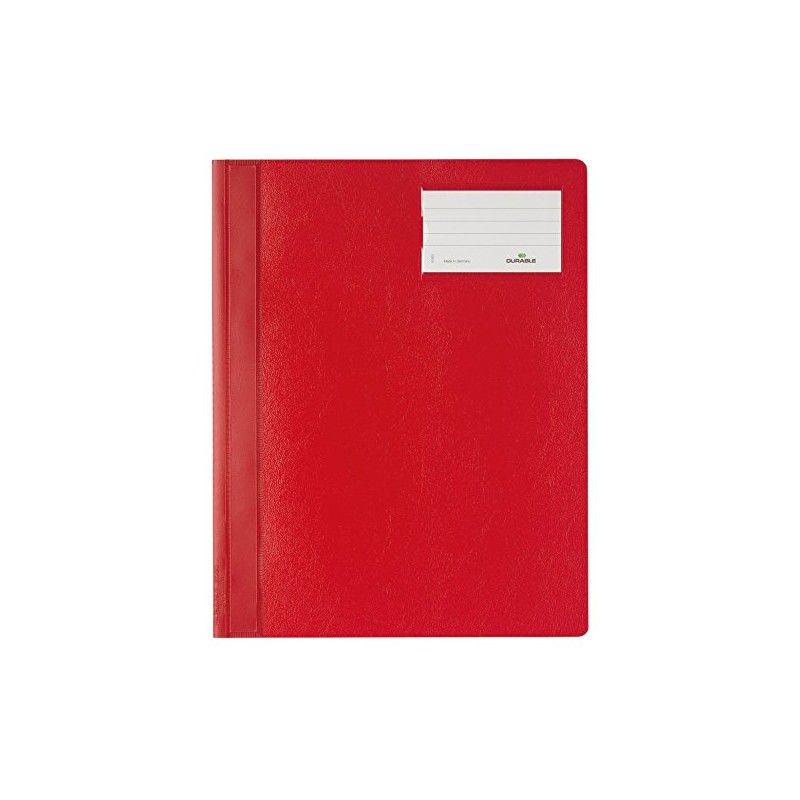 Durable Hunke & Jochheim Folder, Rigid Film, Extra-wide A4, Red
