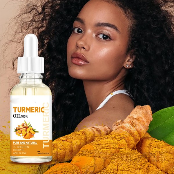 Turmeric Oil 100%, 30ml, Pure and Natural to Brighten, Hydrate