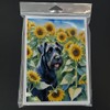 Caroline's Treasures Giant Schnauzer in Sunflowers Greeting Cards Pack of