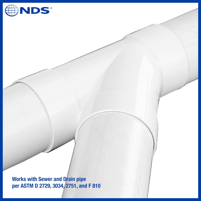 NDS 3P08 3-Inch PVC 45 Degree Wye Hub x Hub,