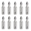 sourcing map 10pcs PZ1 Screwdriver Bit 1/4" Hex Shank 25mm/1"