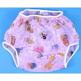 Gary Plastic Pant Incontinence Protection Gary NEW Plastic Pants Adult Size Medium Pink Carousel