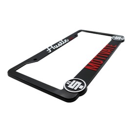 Hustle and Motivate License Plate Frame for Nipsey Hussle (Red)