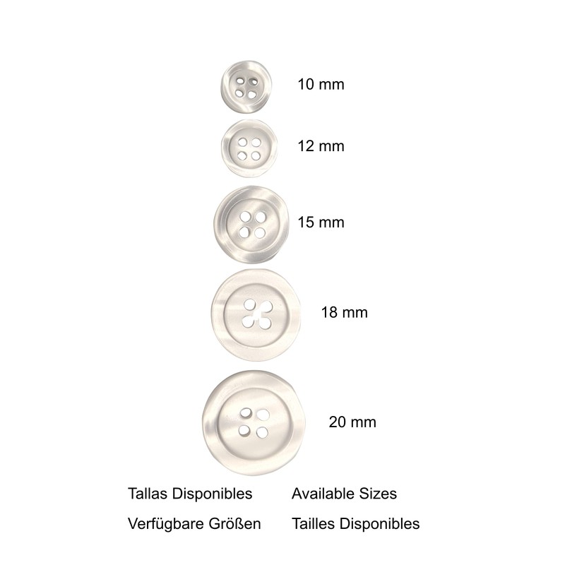 50 Mother of Pearl Buttons - 5 Sizes and 11