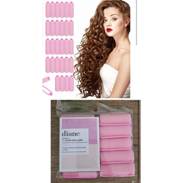 Diane 1" Foam Hair Rollers Creates Volume & Loose Waves