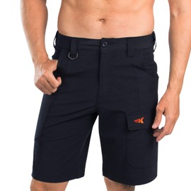 KastKing Rekon - Pantalones cortos de pesca para hombre, secado rápido, casual, para senderismo, viajes, golf, campamento, tácticos, Negro [Ajuste regular], 38 Regular