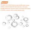 HELIFOUNER 100 Pieces 8# Stainless Steel Split Lock Washers, Spring