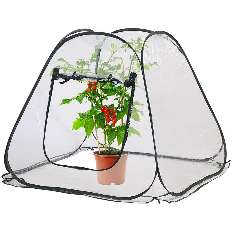 Royal Gardineer Plant Protector: Compact Pop-Up Greenhouse, Clear, Universal, 80