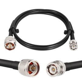 MOOKEERF N Type Male to BNC Male Cable 3ft,50 Ohm RG58 Coax Cable BNC Male to N Male Extension Jumper Cable for Antenna,Ham Radio,Oscilloscope,Analyzer,Signal Booster Use