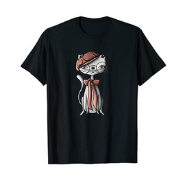 Cat with Accessories France Pink Kitten Haute Couture Men Women Kids T-Shirt