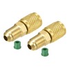 sourcing map Pack of 2 Brass 5/16SAE Male to 1/4SAE