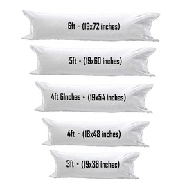Long Premium Bolster Body Pillow (Small Double-4ft) – 100% Virgin Hollowfibre Filling - Comfort Pregnancy Maternity Orthopedic Soft Support for Side and Back Sleepers Pillow Only