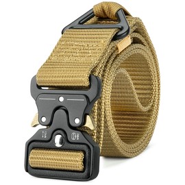 DEYACE EMT Belt, 1.5 Inches EMT Belts for Men and Women, Quick Release Mens Belt Tactical, Army Yellow, 2XL Waist 50"-54" Width 1.5"