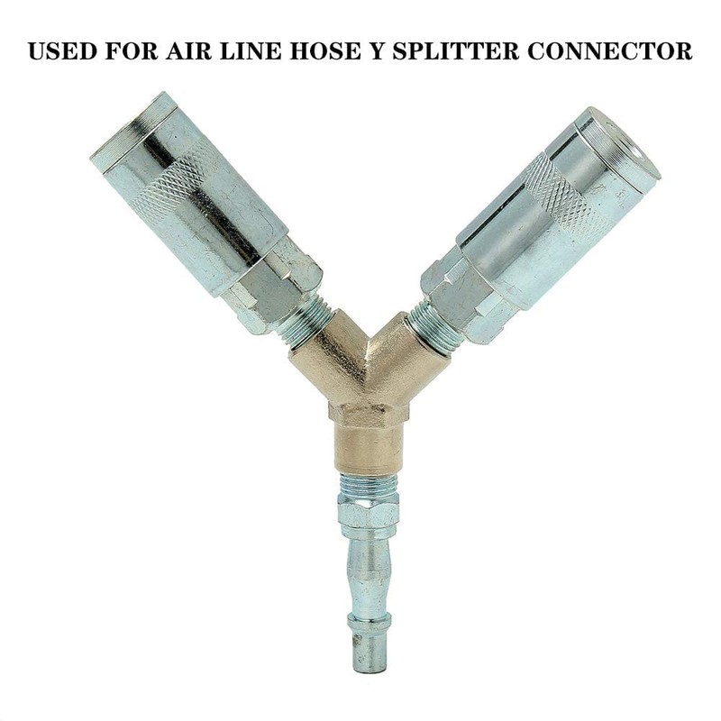 ManLee 10 Pcs Air Line Connectors 1/4" BSP Air Line