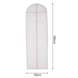 Wedding Dress Bag, 180cm Long Dress Covers Garment Storage Bags with Zipper, Dustproof Covers Mothproof Dress Bag Clothing Protector Clear Bags Men Women Suit Storage Bag for Wardrobe Travel