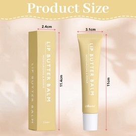 Lip Butter Balm, Moisturising Lip Balm, Nourishing Lip Mask for Instant Moisture, Shine and Hydration, Soothes Dry Lip Care for Dry Lips, Chapped Lips, Vanilla