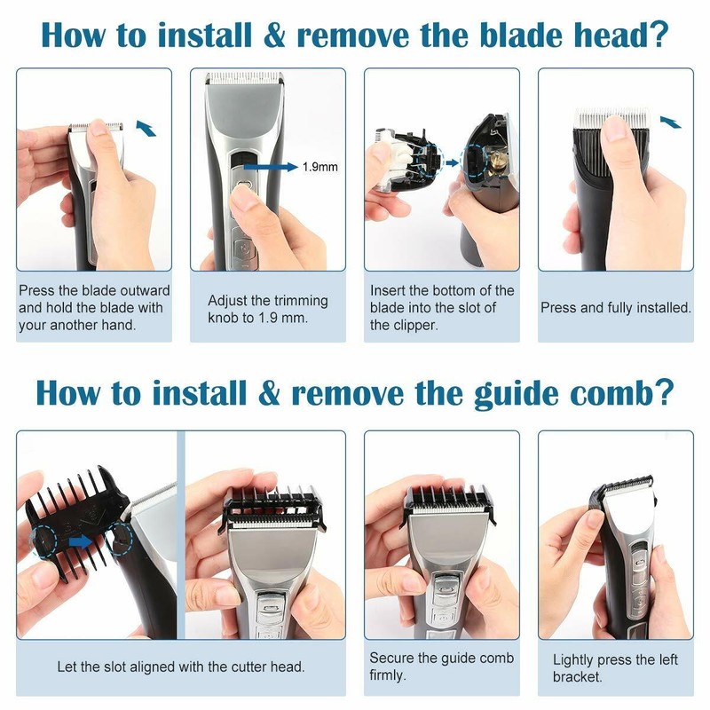 BFULL Professional Men's Rechargeable Cordless Hair Trimmer 2200mAh LED Display
