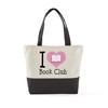 CafePress I Stitch Heart Book Club Canvas Tote Top Zipper