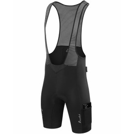Przewalski Men's Cycling Bib Short 4D Padded Gravel Road Riding Shorts Breathable Bike Bib Tights Black