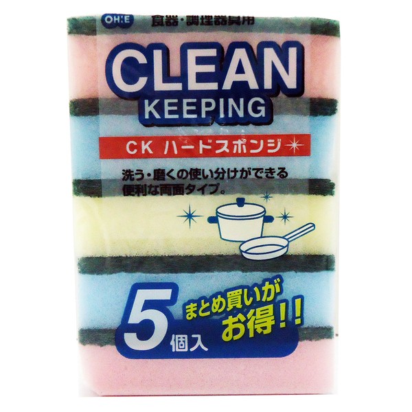 OHE Clean Keeping Hard Sponge Pack of 5