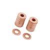 INFINAUTO 40pcs 6mm Inner Dia Copper Washers Flat Sealing Gaskets