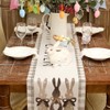 ARKENY Happy Easter Table Runner 13x120 Inches, Bunny Rabbit Spring