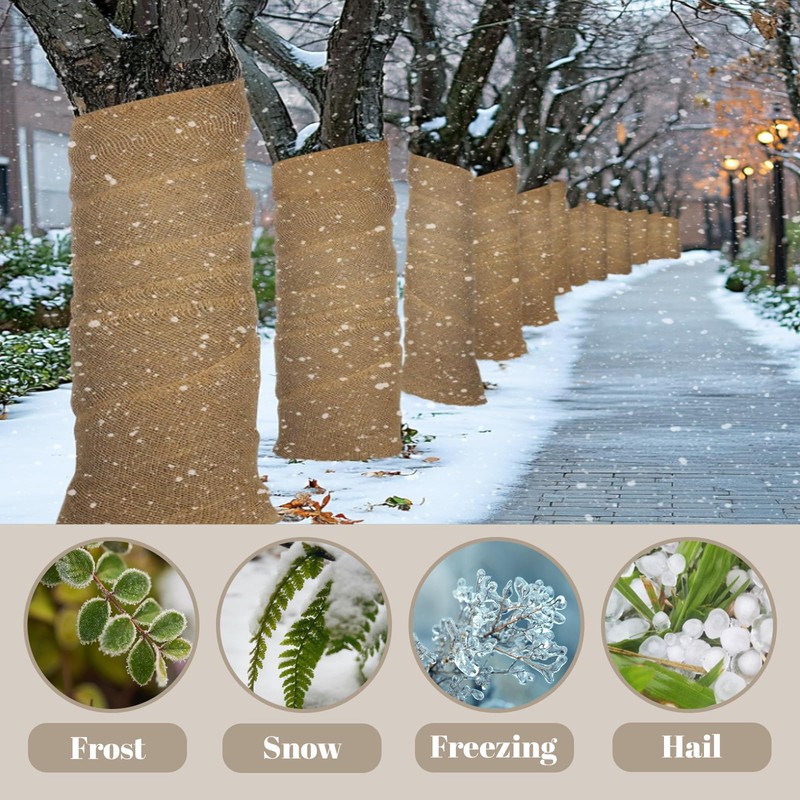 40 inches X 15 FT Natural Burlap Fabrics Plant Covers