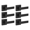 KNOBWELL 6 Pack Heavy Duty Dummy Door Handle Door Leversets,