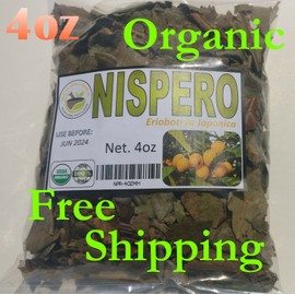 Mexican Herbs & Roots 4oz Nispero Mispero Hojas Hierba/Te,Loquat leaves herbs/tea 100% Natural Organic