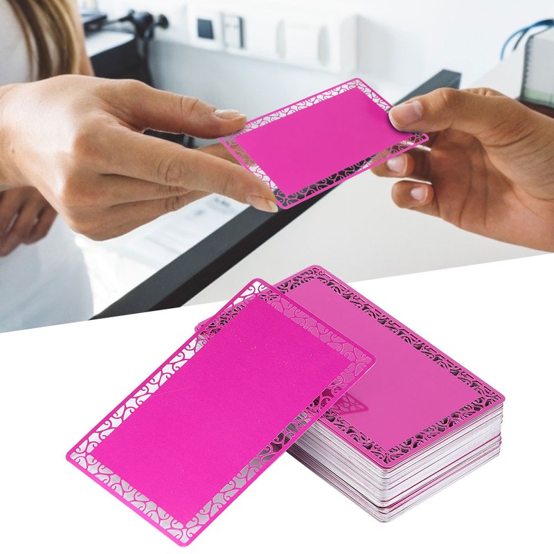 100Pcs Portable Aluminum Plate Metal Laser Engraving Blank Business Card