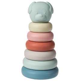 Mary Meyer Baby and Toddler Toys Simply Silicone Stacking Rings for 6+ Months Old Preschool Gifts, 6-Inches, Puppy