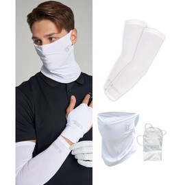 Half Club/PGA UV Cooling 3-Piece Set (Mask + Arm Sleeves + Hand Sleeves) / PGA UV 자외선차단 쿨링 3종세트 (마스크+팔토시+손등토시)