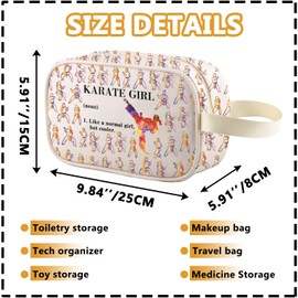 XYANFA Karate Gifts Karate Makeup Bag Karate Lover Gifts Martial Arts Gifts For Girls Karate Cosmetic Bag (KARATE t-m)