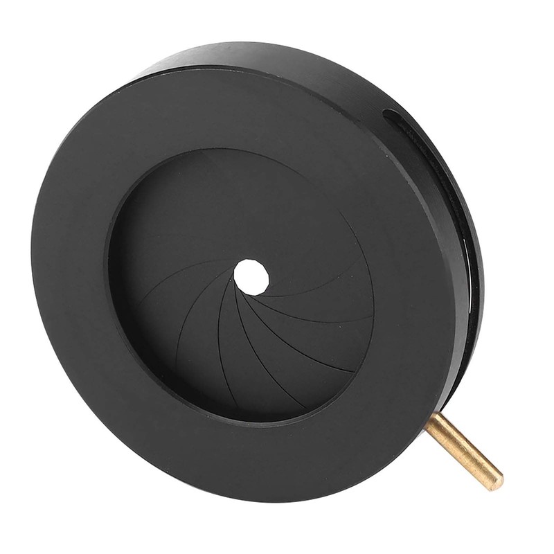 SK23 Adjustable Iris Aperture Diaphragm 1.5-25mm/0.06-0.98'', Microscope Iris Adapter Aperture