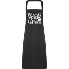 Hippowarehouse All I Need Is My Kids & Caffeine Apron kitchen cooking painting DIY onesize adult
