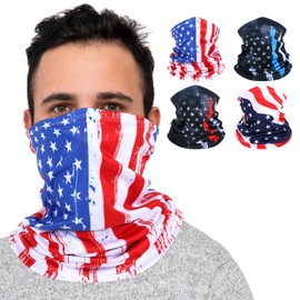 4-Pack Summer Neck Gaiters - UV Sun Protection Mask for Outdoor Activities, Fishing, Hiking - Lightweight & Soft