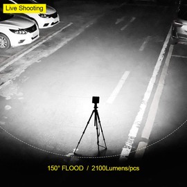 Exzeit Waterproof Led Boat Lights, 2 pc 60W Waterproof Test Deck/Dock Marine Lights 4200LMS 150°Flood Light, 4.3inches, 12/24 V Led Light Bar