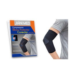 JianiMed Elbow Protector – Elbow Sleeve, Compression Support, Strains, Sprains, Protection, Daily Use, Taiwan Excellence L/XL