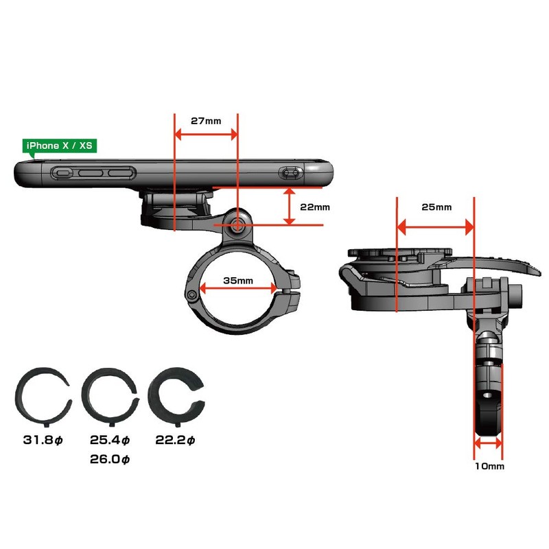 REC MOUNT+ Mountain Bike Mount [R+MTB] "Mount only, separate dedicated