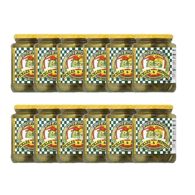 Tony Packos Original Pickles and Peppers, 24 Ounce Jar (Pack