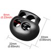 Plastic Cord Lock End Toggle Double Hole Spring Stopper Fastener